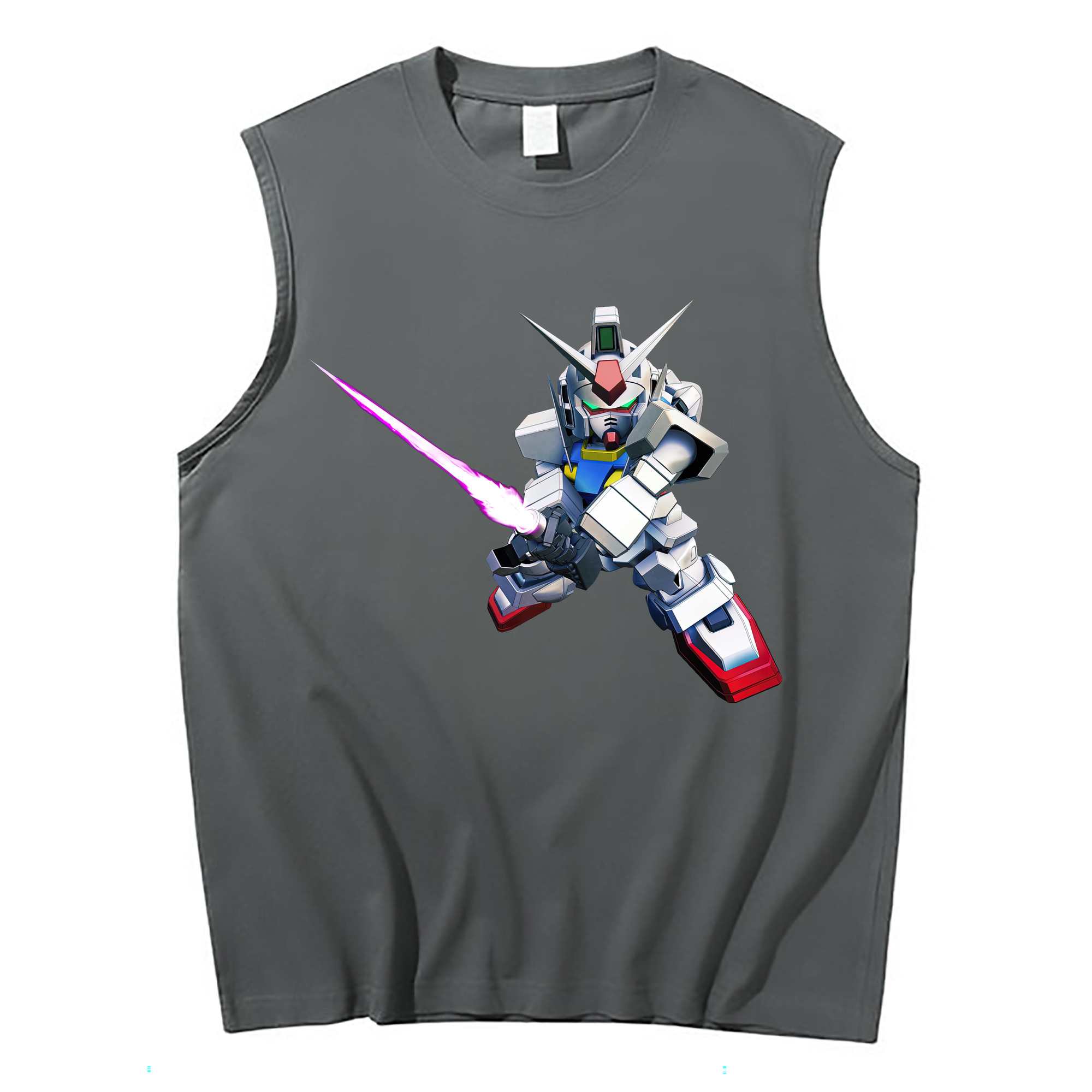 （画像用） 機動戦士ガンダム Mobile Suit Gundam コットン100％タンクトップ（フロントプリント）
